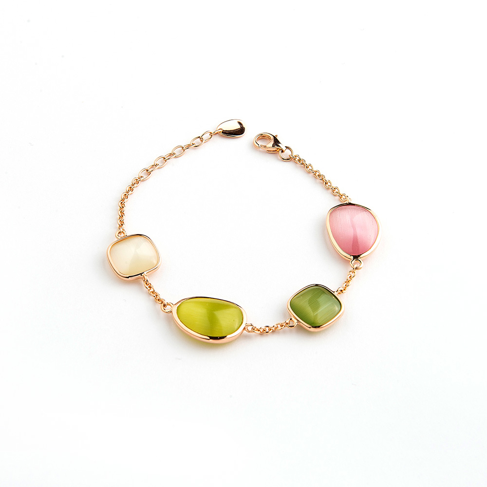 Madi Laguna Bubble Bracelet with Four Colored Hydrothermal Quartz
