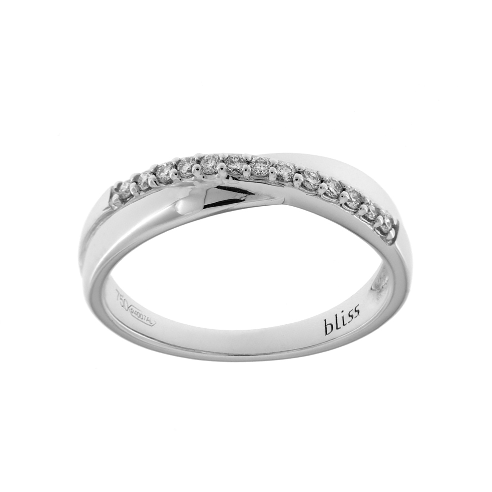 White Gold Woman Ring With Bliss Diamonds Dune Collection