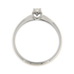 Anello di Fidanzamento Fabio Ferro Cuore in Oro Bianco con Diamante 0,16 Carati