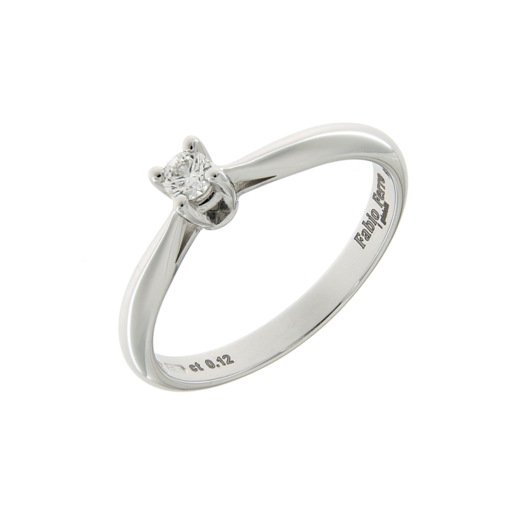 Fabio Ferro Elegance White Gold and Diamond 0.12 Carat Engagement Ring