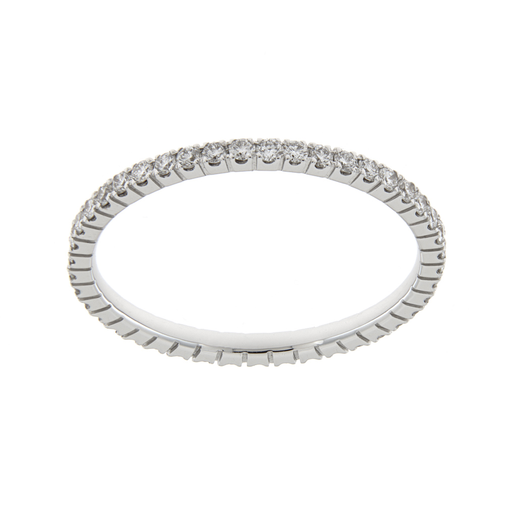 Fabio Ferro Eternity Classic Small Ring in White Gold and 0.52 Carat Diamonds