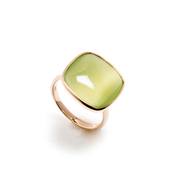 Anello In Pietra Naturale Al Quarzo Rosa – Cristallo Di Rocca Per Gioielli Fai Da Te, Foro 18 Mm