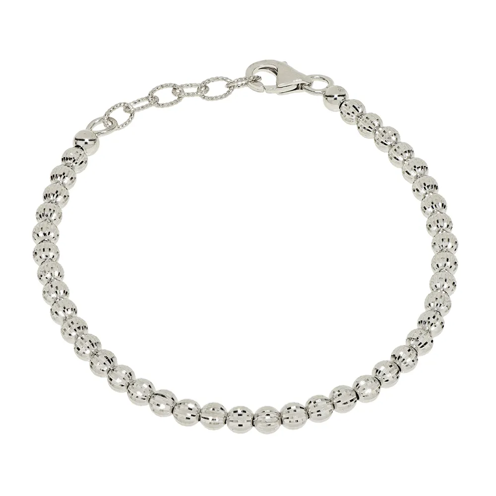 Desmos Kristall Silber Kugeln Armband