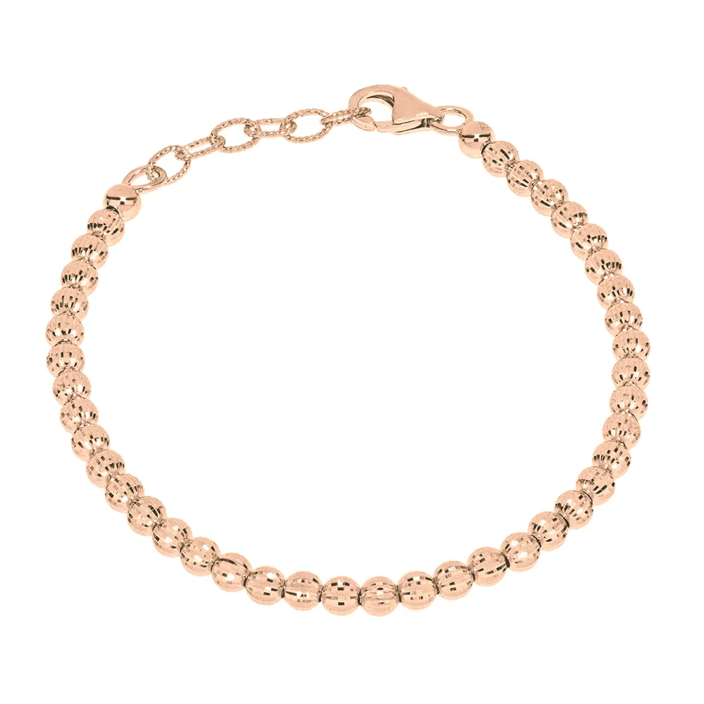 Desmos Kristall-Rosé-Silberarmband