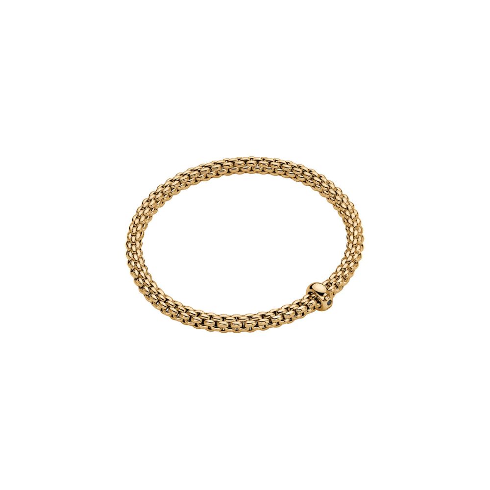 Bracciale Fope Collezione Solo Flex It in Oro Giallo con Diamante Nero