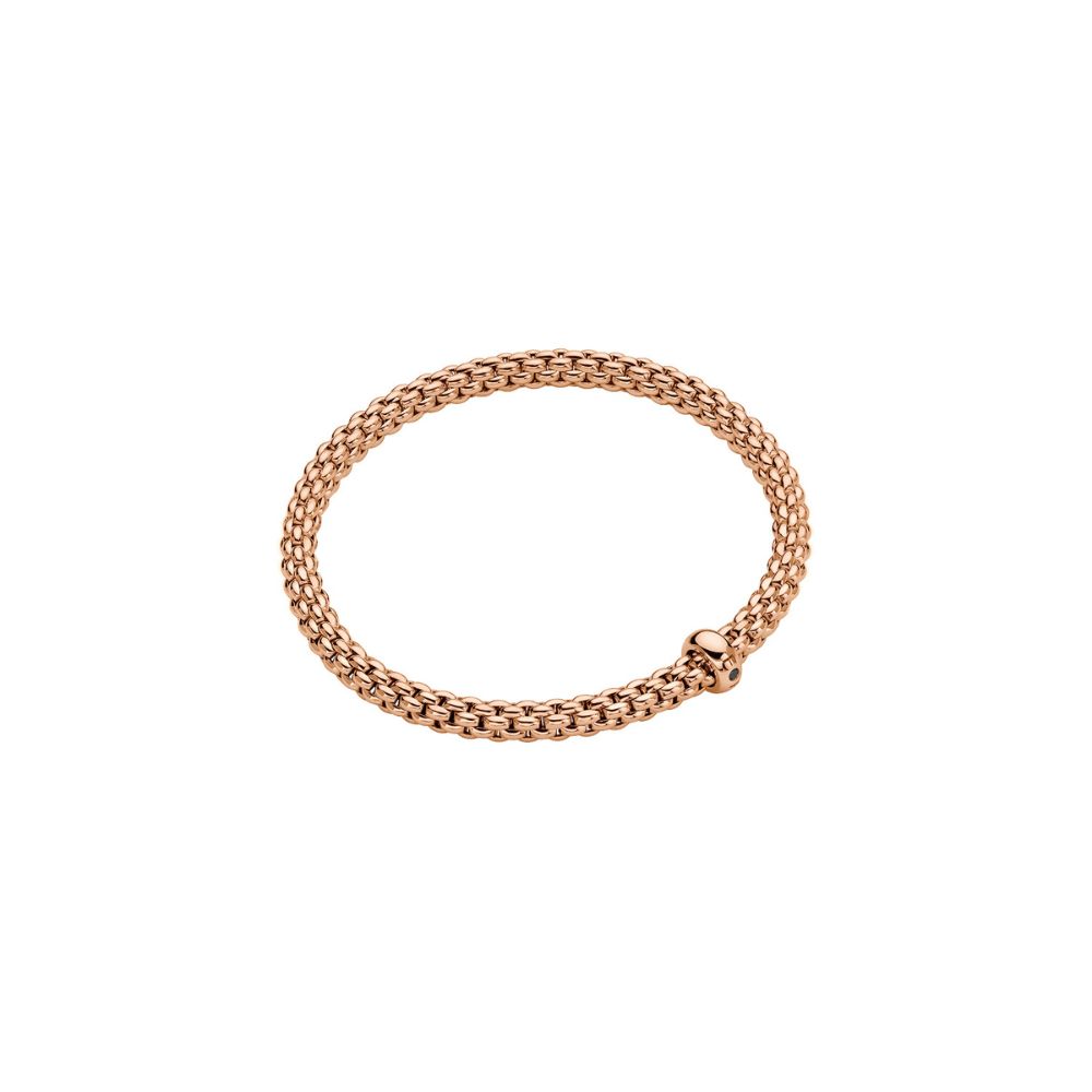 Bracciale Fope Collezione Solo Flex It in Oro Rosa con Diamante Nero