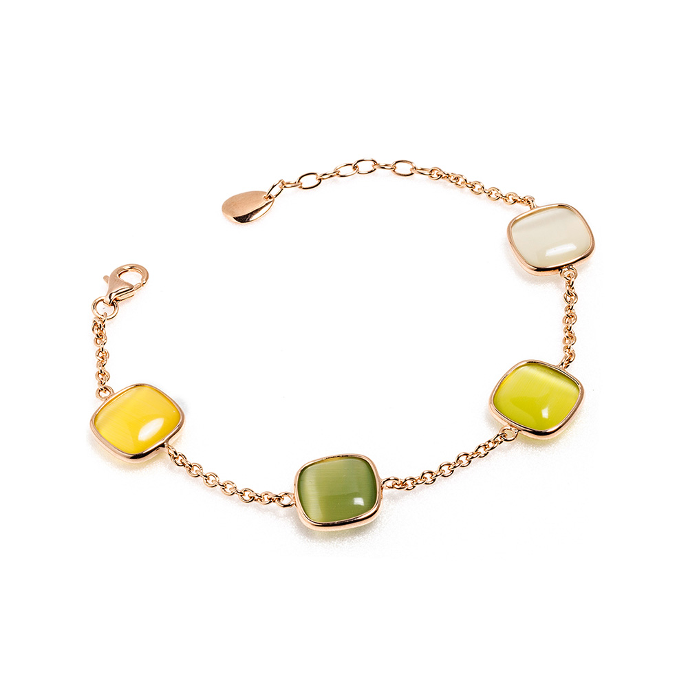 Bracciale Unisex Tamashii In Quarzo Mosaico Verde - Gioiello Tibetano Fatto A Mano