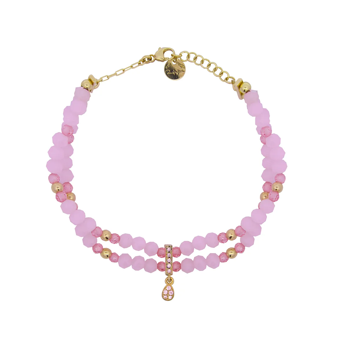 Rue des Mille Elastics Drop Pink Armband