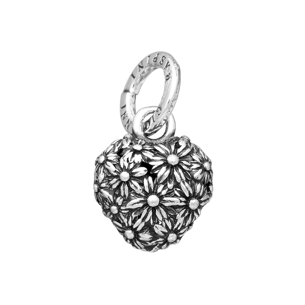 Charm Giovanni Raspini Heart Daisies Small