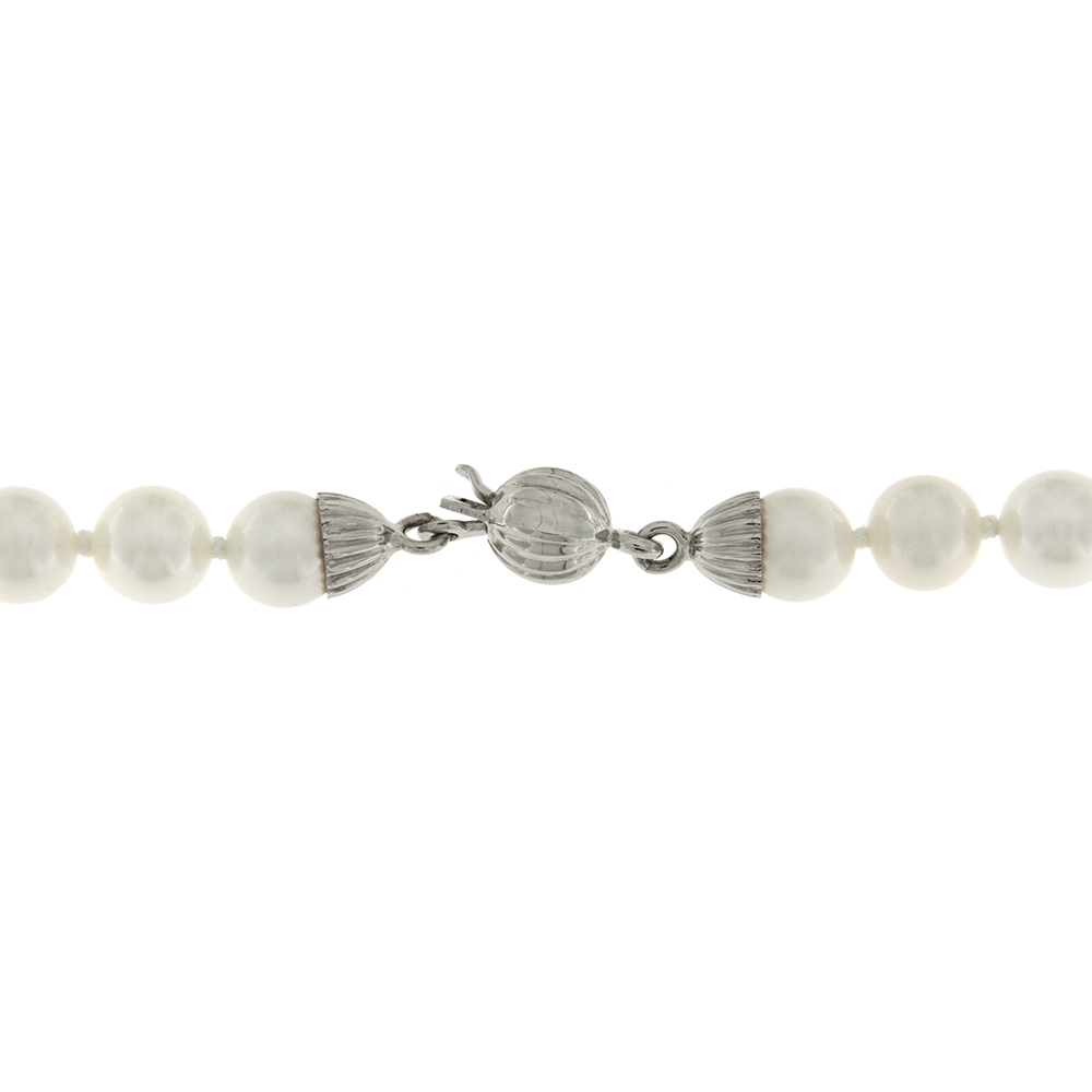 Lot De 3 Fils De Perles D'Eau Douce Cultivées - Perles Blanches 10 Mm, Longueur 40 Cm, Neuf