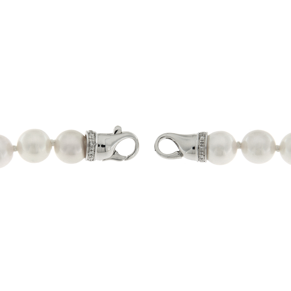 Collana Di Perle D'Acqua Dolce Anderson & Webb – Girocollo 46 Cm, Perle 10-11mm Con Chiusura A Sfera Oro - 4