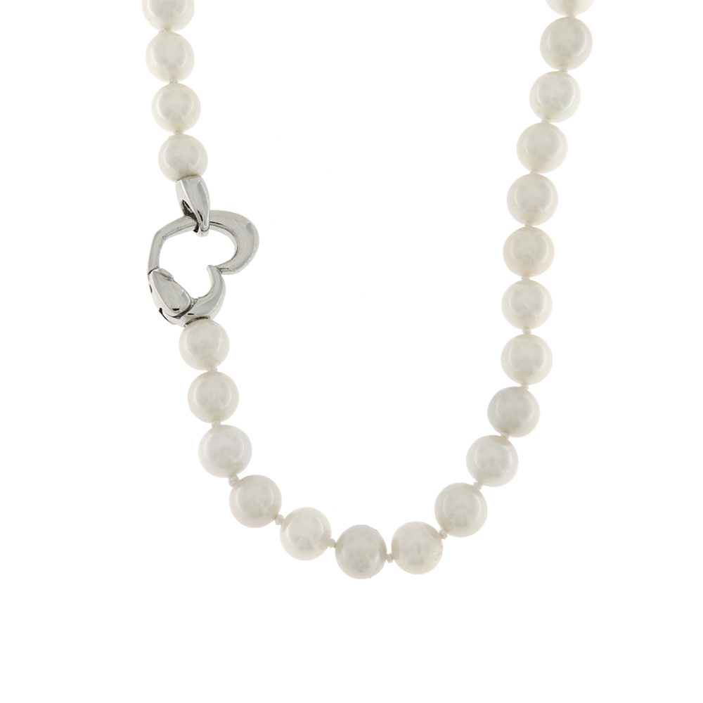 White Freshwater Cultured Pearls Necklace mm. 7-7,5