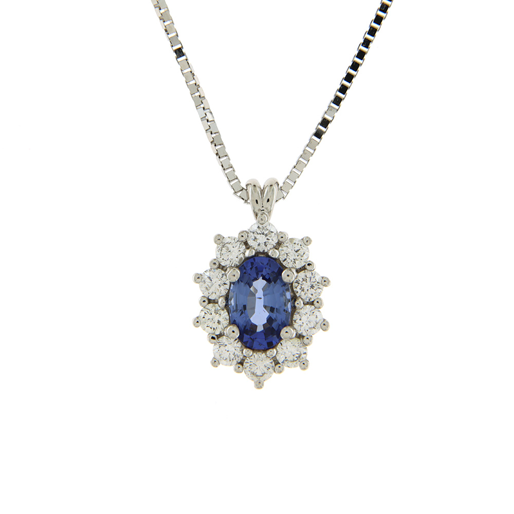 Fabio Ferro Pendant Kate Necklace with Sapphire and Diamonds