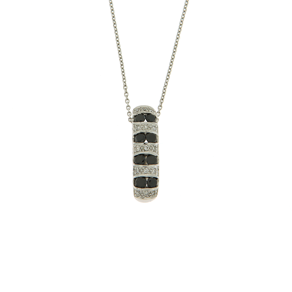 Bliss Cabaret Sapphire Necklace in White Gold and Diamonds