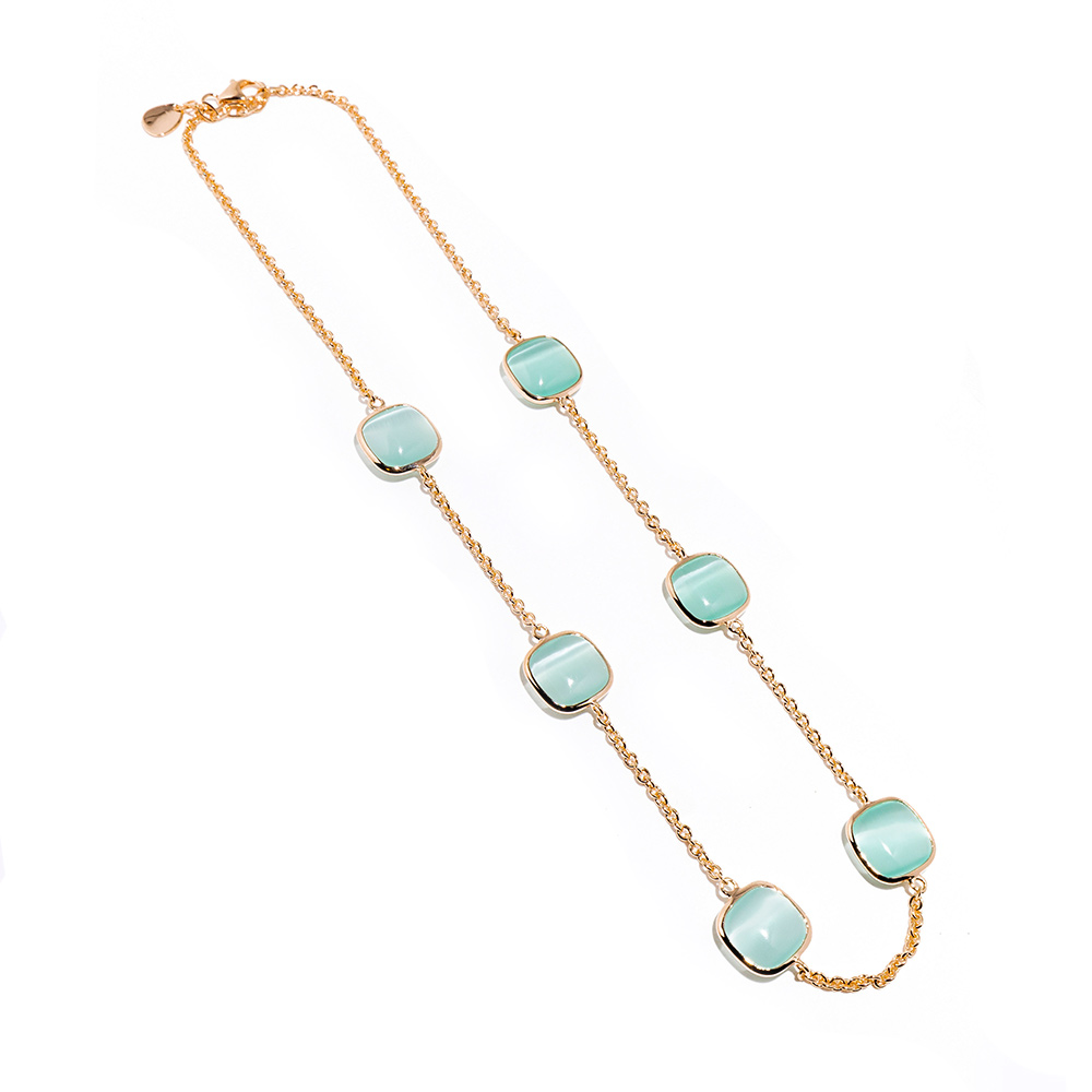 Collana Donna Ottaviani In Ottone Con Cubic Zirconia – Elegante E Lunghezza 38+7 Cm