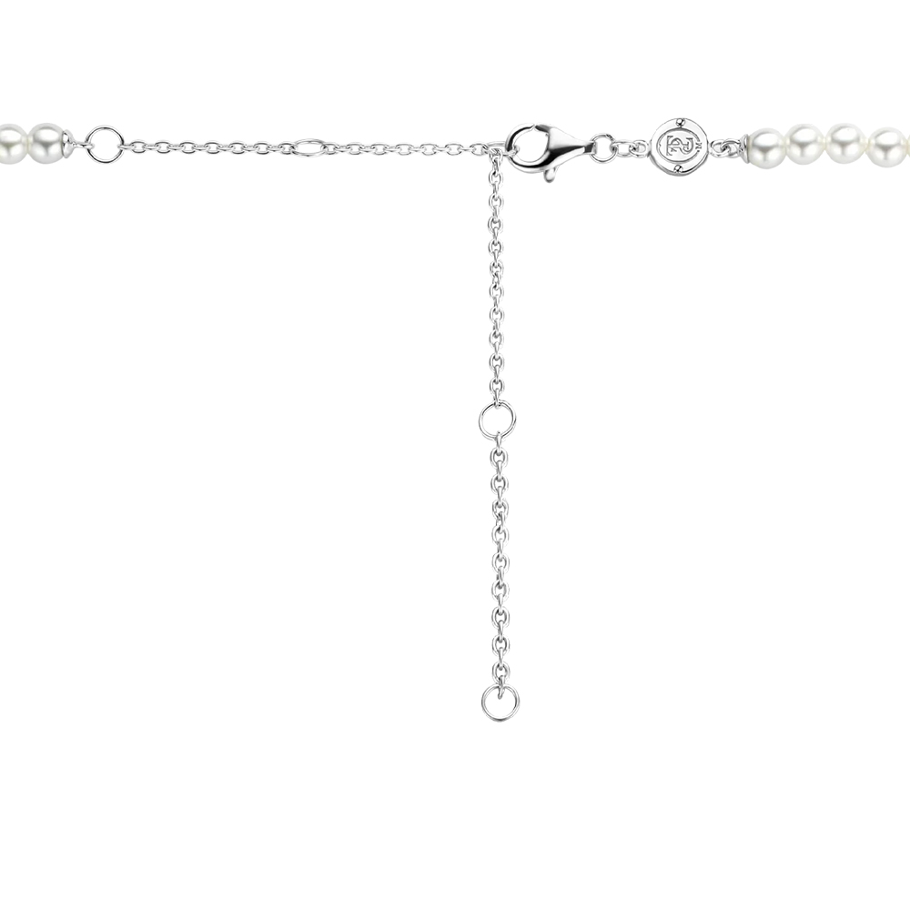 Collana Gemshiner Con Diamanti Grezzi Non Tagliati – Argento 925 – 45cm – Pietre Naturali Grigie