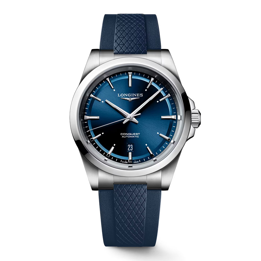 Orologio Longines Conquest Blu Caucciu 41 mm