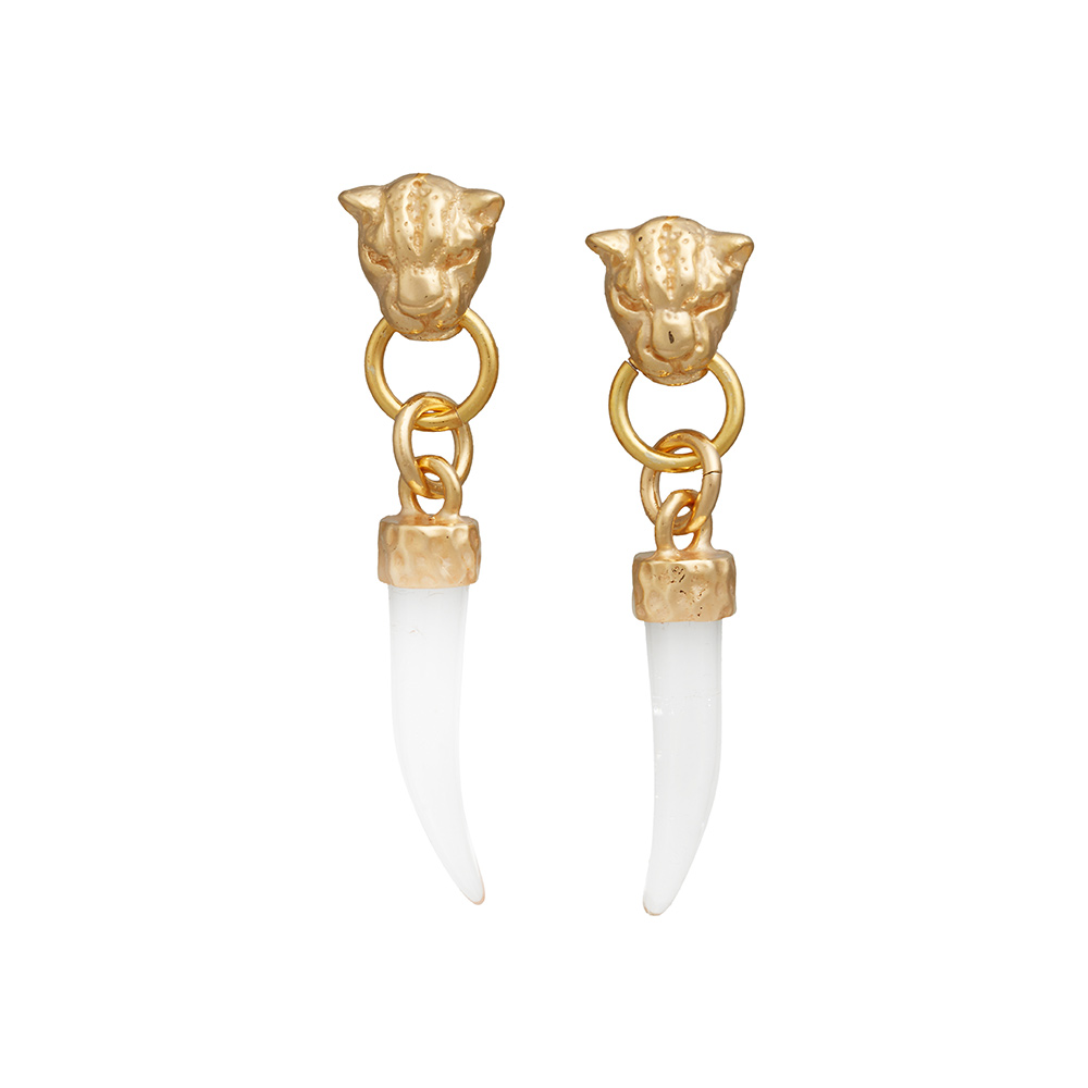 Navachi Orecchini A Perno Leopardo In Cristallo Multicolore, Placcatura Oro 18k, Confezione Regalo - 2