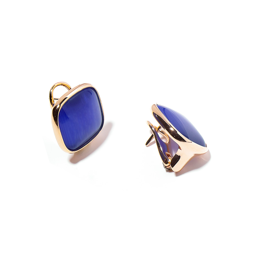 Madi Laguna Blue Fixed Quartz Lobe Earrings