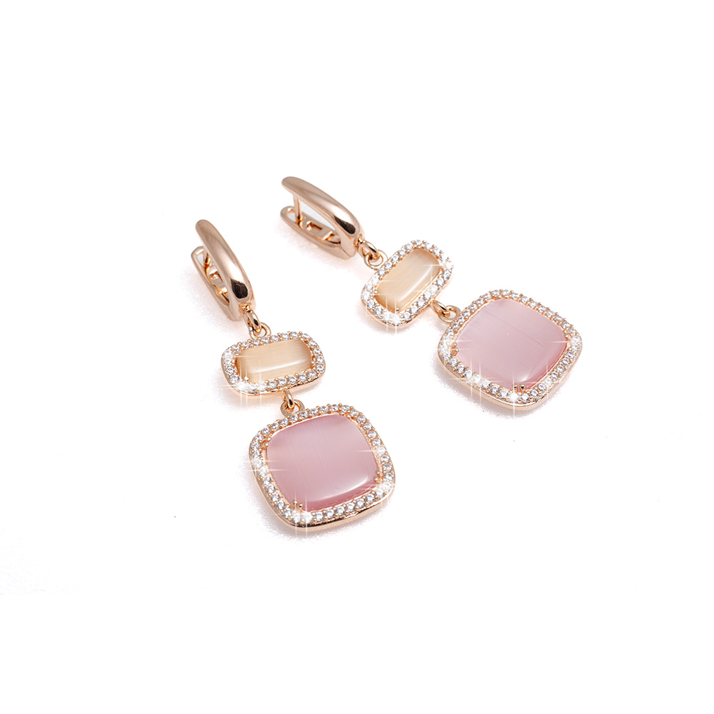 Madi Laguna Luce Earrings with Rose Quartz