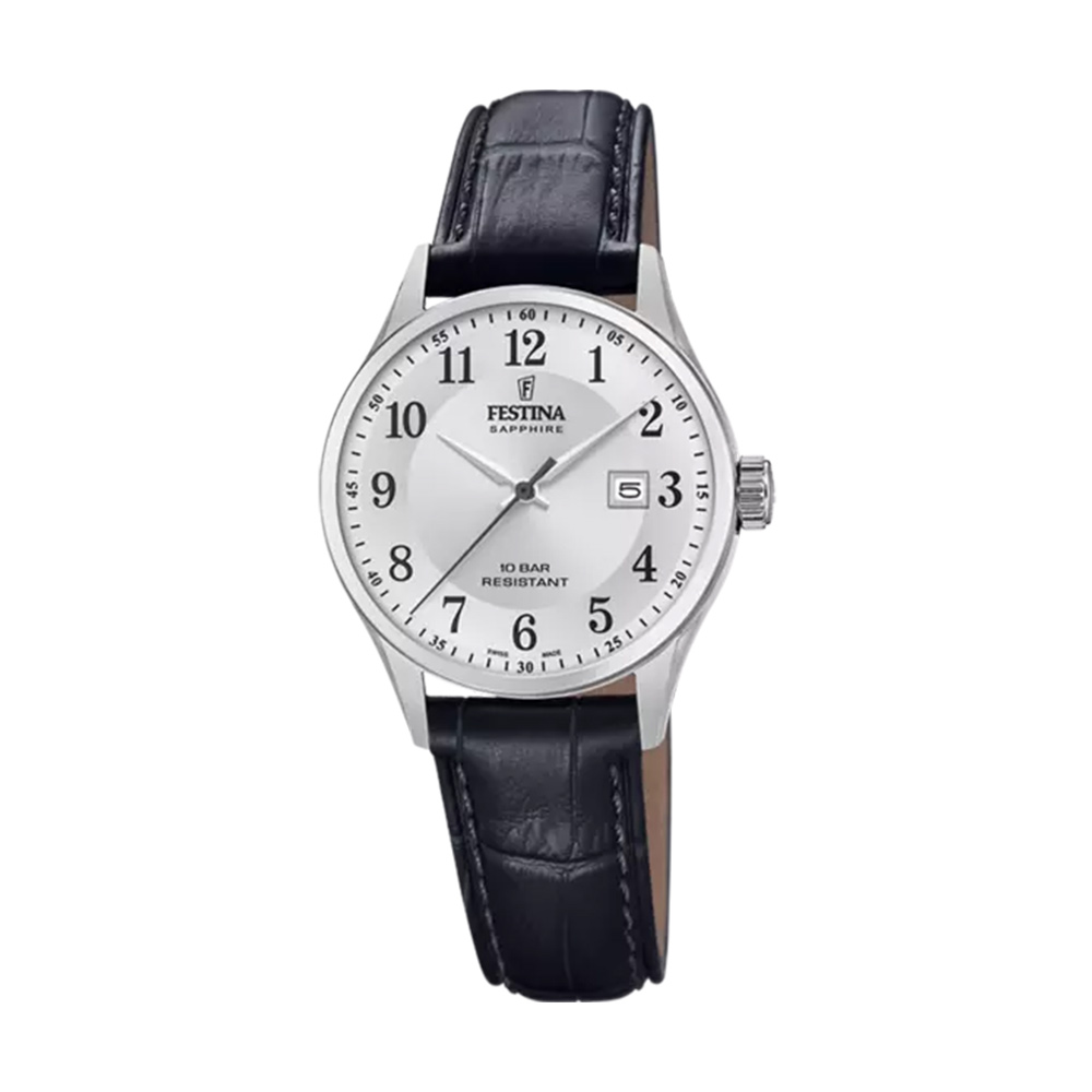 Orologio Festina Solo Tempo Swiss Made Argento 40 mm