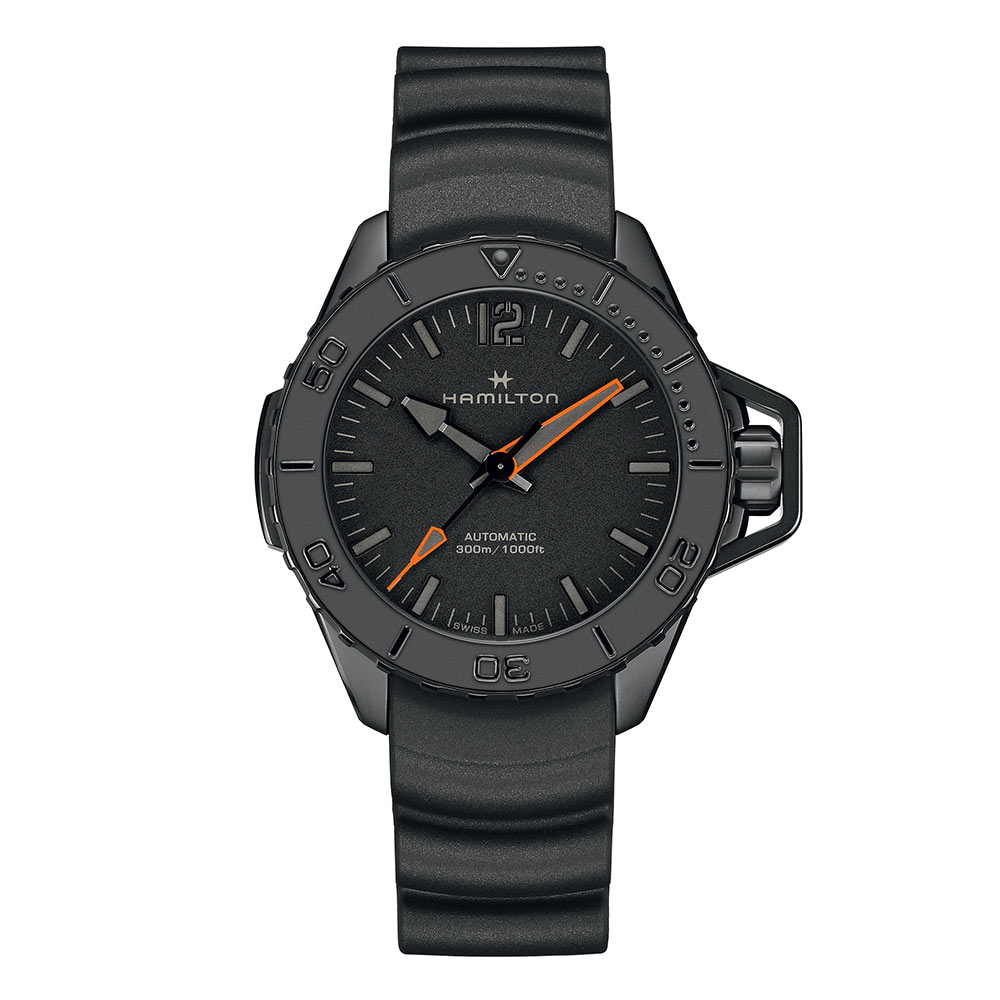 Hamilton Khaki Navy Frogman Auto Steel PVD Black 46mm Watch