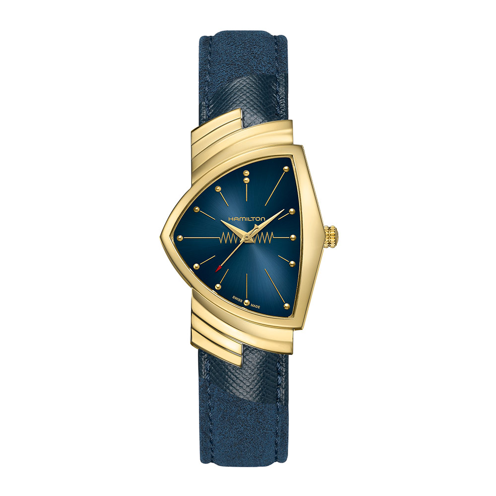Orologio Hamilton Ventura Quartz Gold Blu 32,3 x 50,3 mm