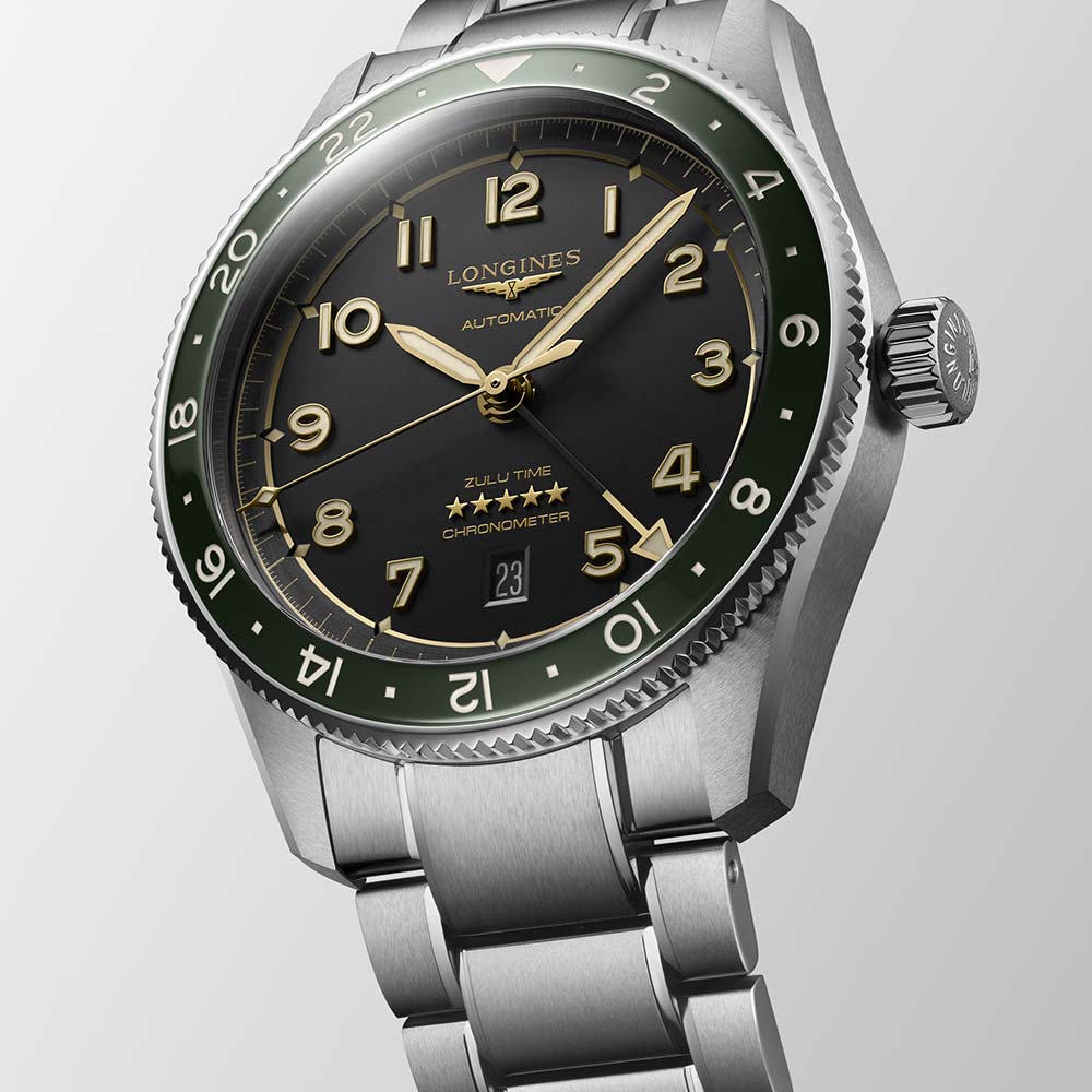 Longines Spirit Zulu Time Watch Anthracite Automatic 42 mm