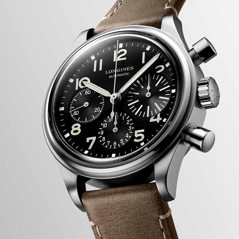 Longines Heritage Avigation Bigeye Chronograph Black Automatic 41 mm Watch