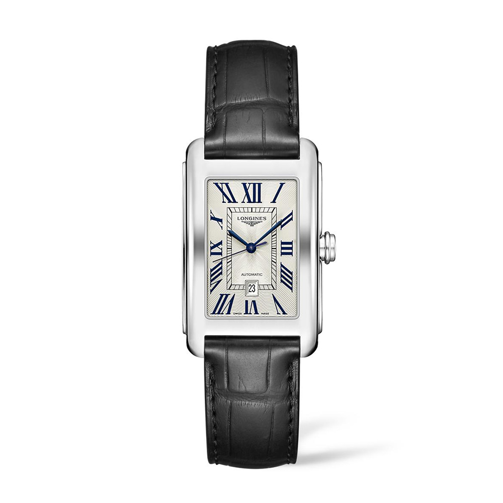 Orologio Longines Dolcevita Automatico Pelle Argento 27,70 x 43,80 mm