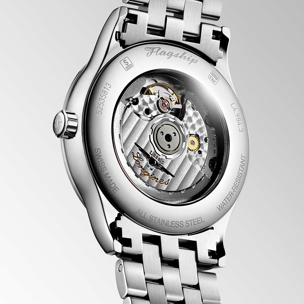 Orologio Longines Flagship Automatico Acciaio Nero a Raggi di Sole 40 mm L4.984.4.59.6