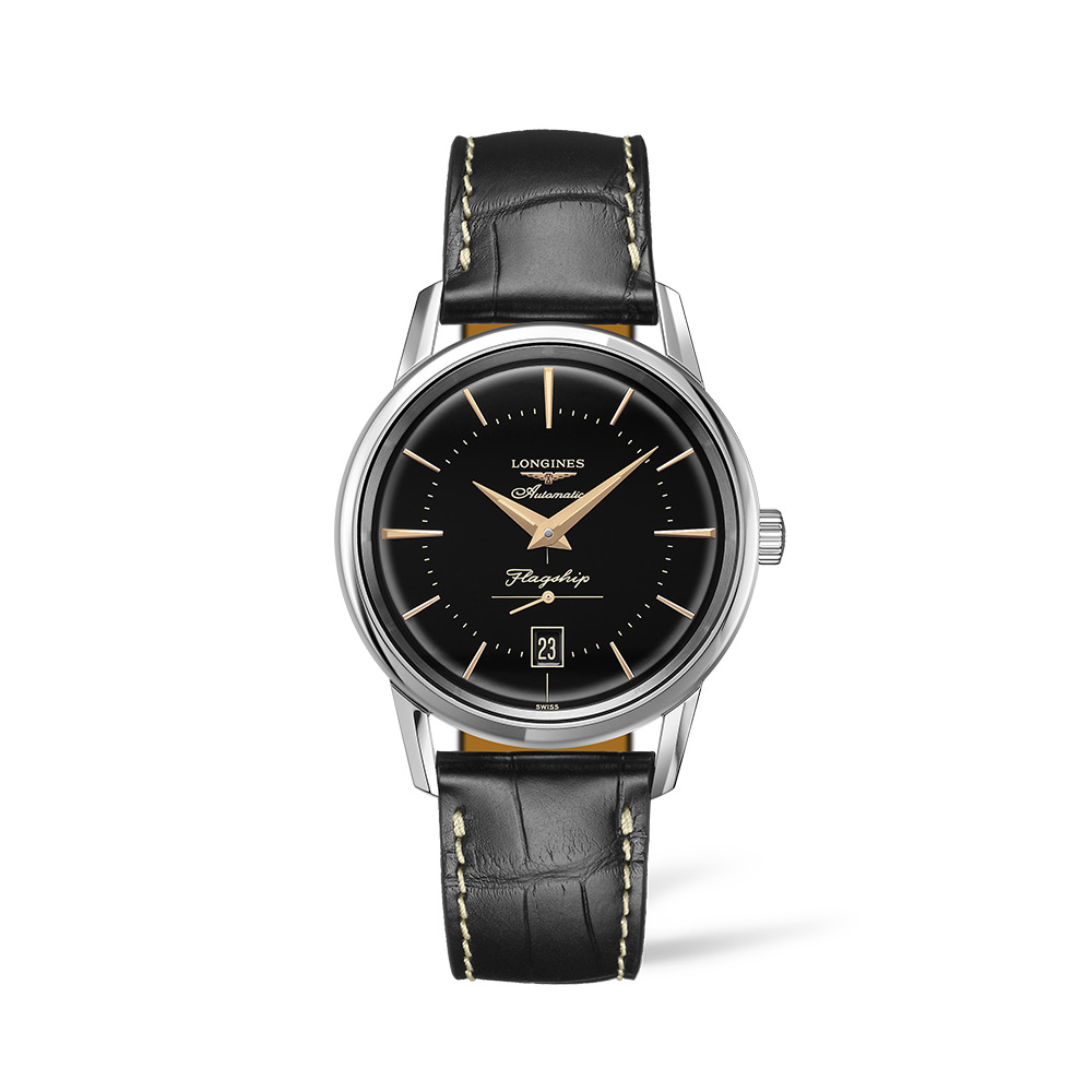 Orologio Longines Flagship Heritage Nero Automatico 38,5 mm