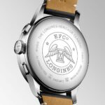 Orologio Longines Heritage Classic Chronograph Automatico Acciaio Argento Pelle Nero 40 mm