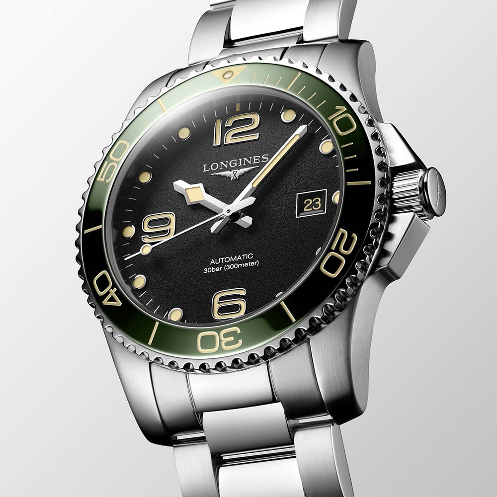 Longines Hydroconquest Automatic Green Steel 41mm Watch