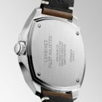 Orologio Longines Pilot Majetek Automatico Acciaio Nero Pelle Marrone 43 mm