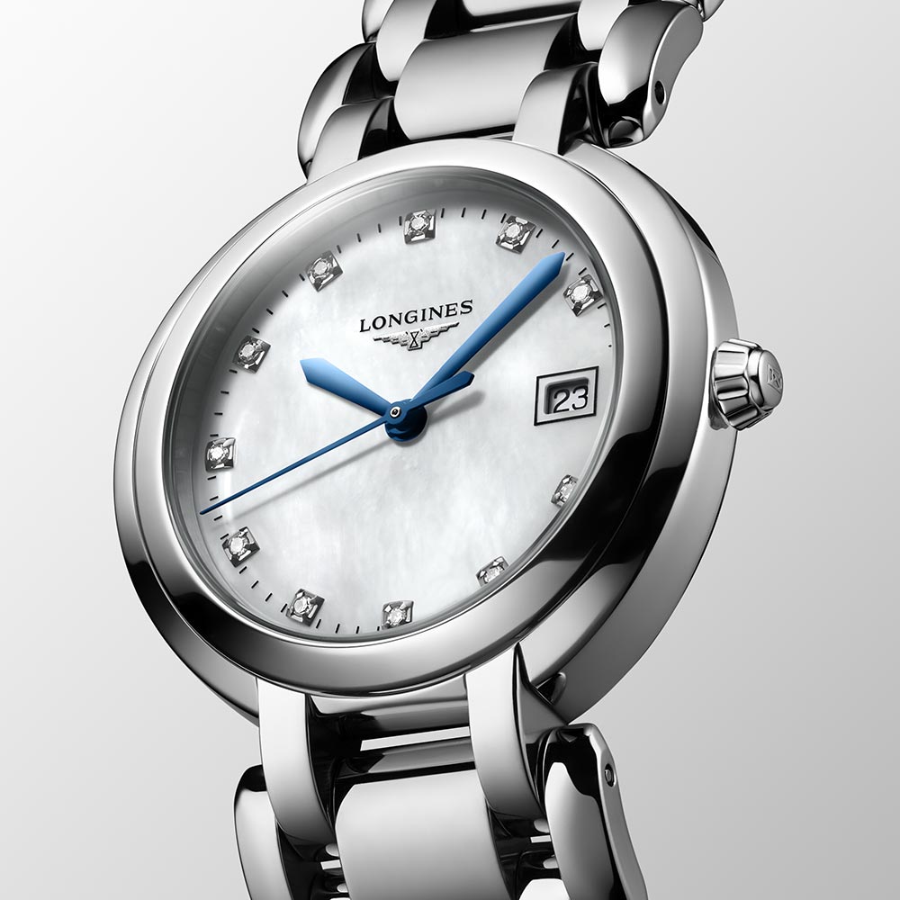 Longines Primaluna Mother of Pearl and Diamonds Quartz 30mm Watch