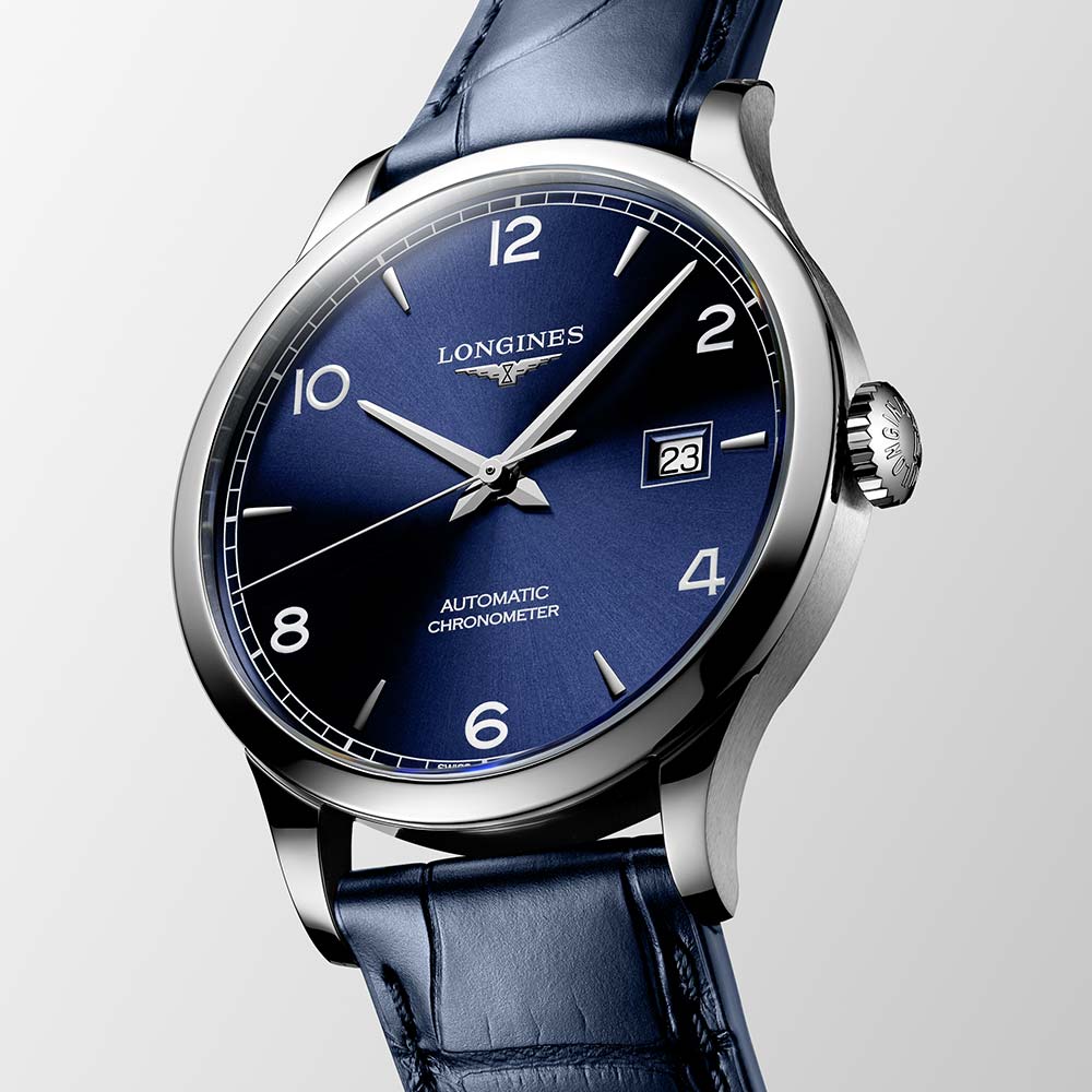 Longines Record Collection Blue Leather Automatic 40mm Watch