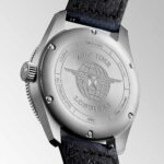 Longines Spirit Zulu Time Automatische Lederuhr Blau 42 mm