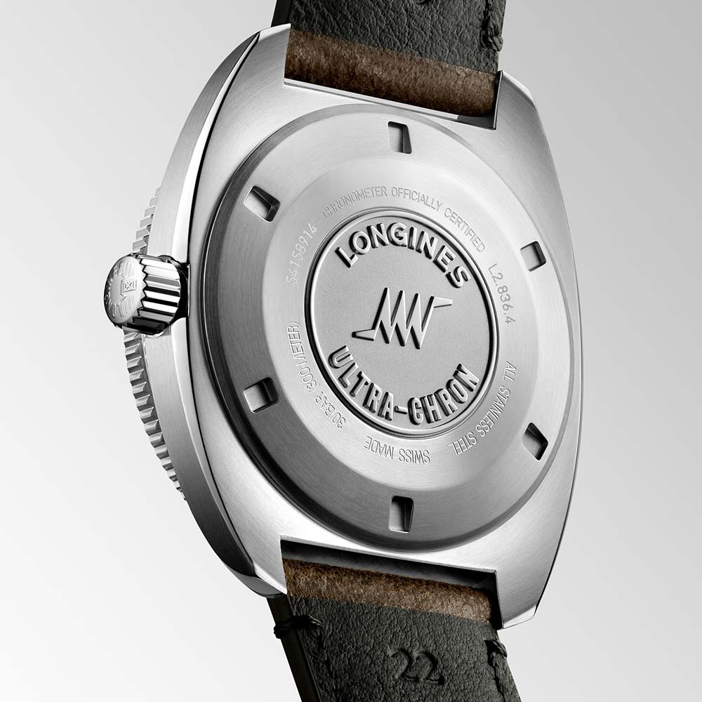 Royal Marine Vintage W.MT Orologio Unisex Automatico – Acciaio 316L, Quadrante Nero, Cinturino In Pelle Marrone, 39.5mm