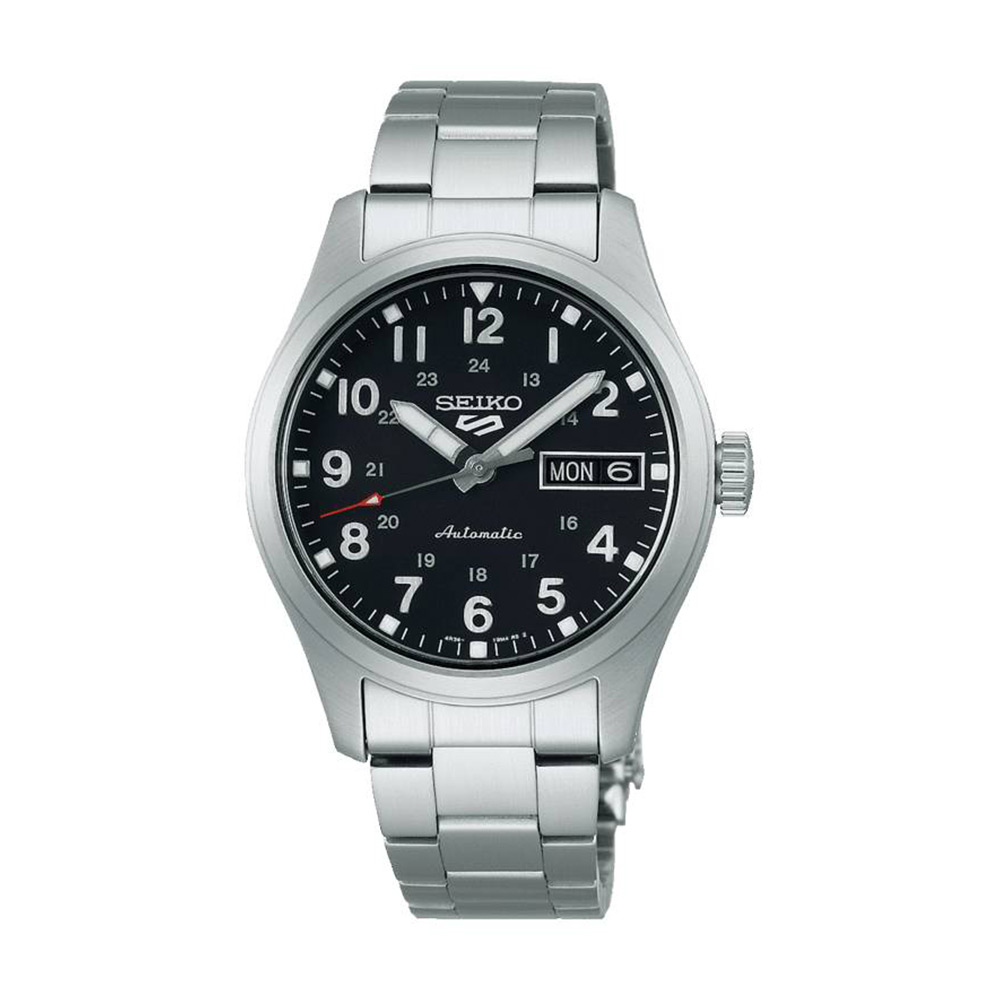 Seiko 5 Sport Automatic Black Steel 36mm SRPJ81K1 Watch