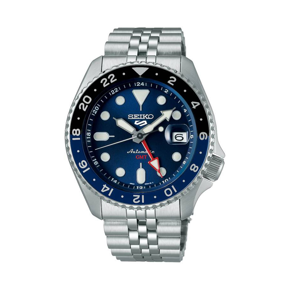 Seiko 5 Sport GMT Blue and Black Automatic 42.5mm Watch SSK003K1