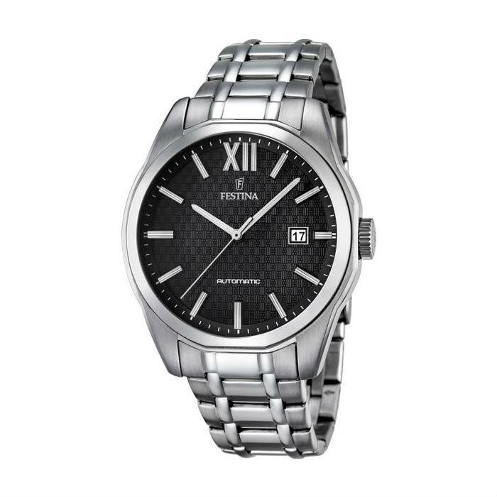 Festina Sport Automatic Men's Watch In Steel With Black Checkered Dial
