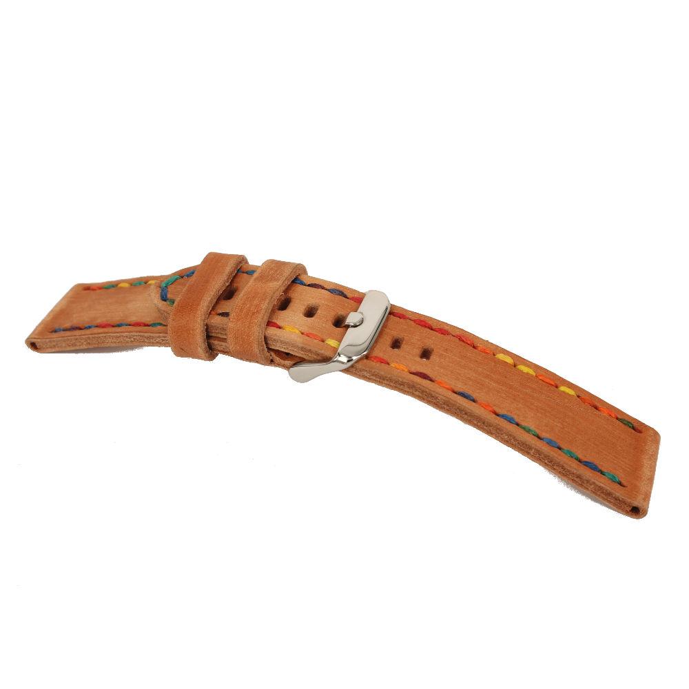 Italian Vintage Leather Strap Color Light Leather 22mm Bight Width