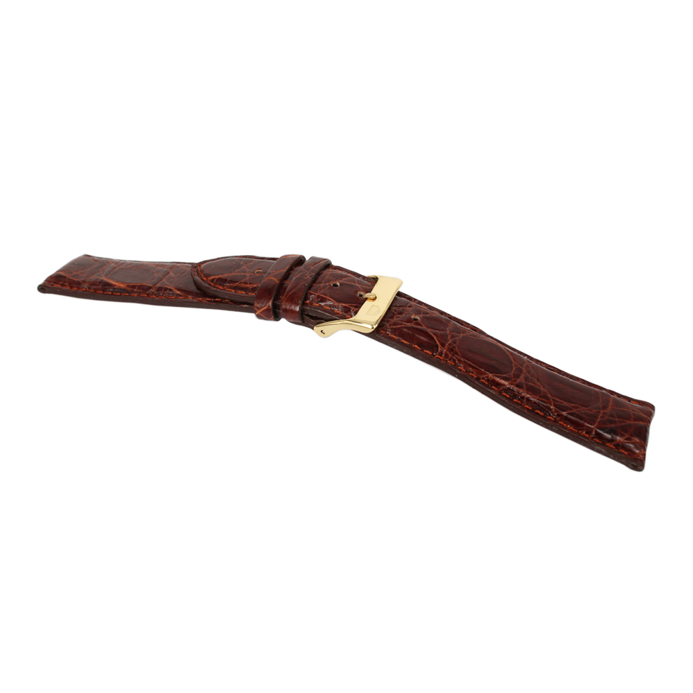 Extra Long Brown Crocodile Leather Strap