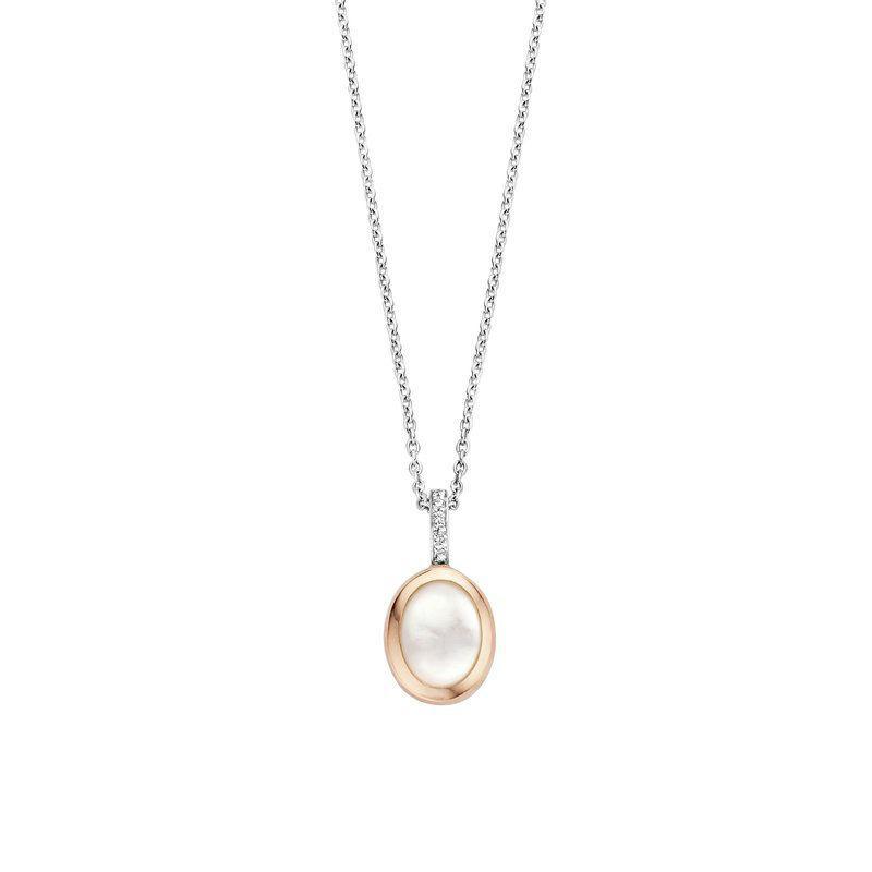 Ti Sento Milano Women's Silver Necklace With Mother of Pearl