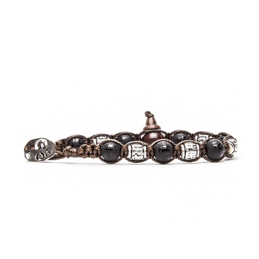 Tamashii Tibetan Bracelet Original Prayer Wheel Collection with Opaque Onyx