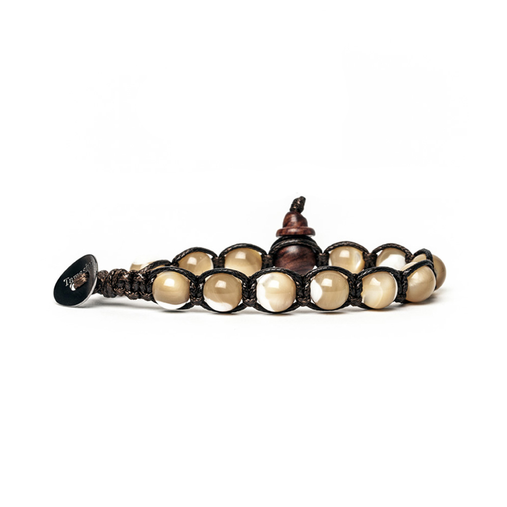 Tamashii Original Tibetan Bracelet with Brown Mother of Pearl