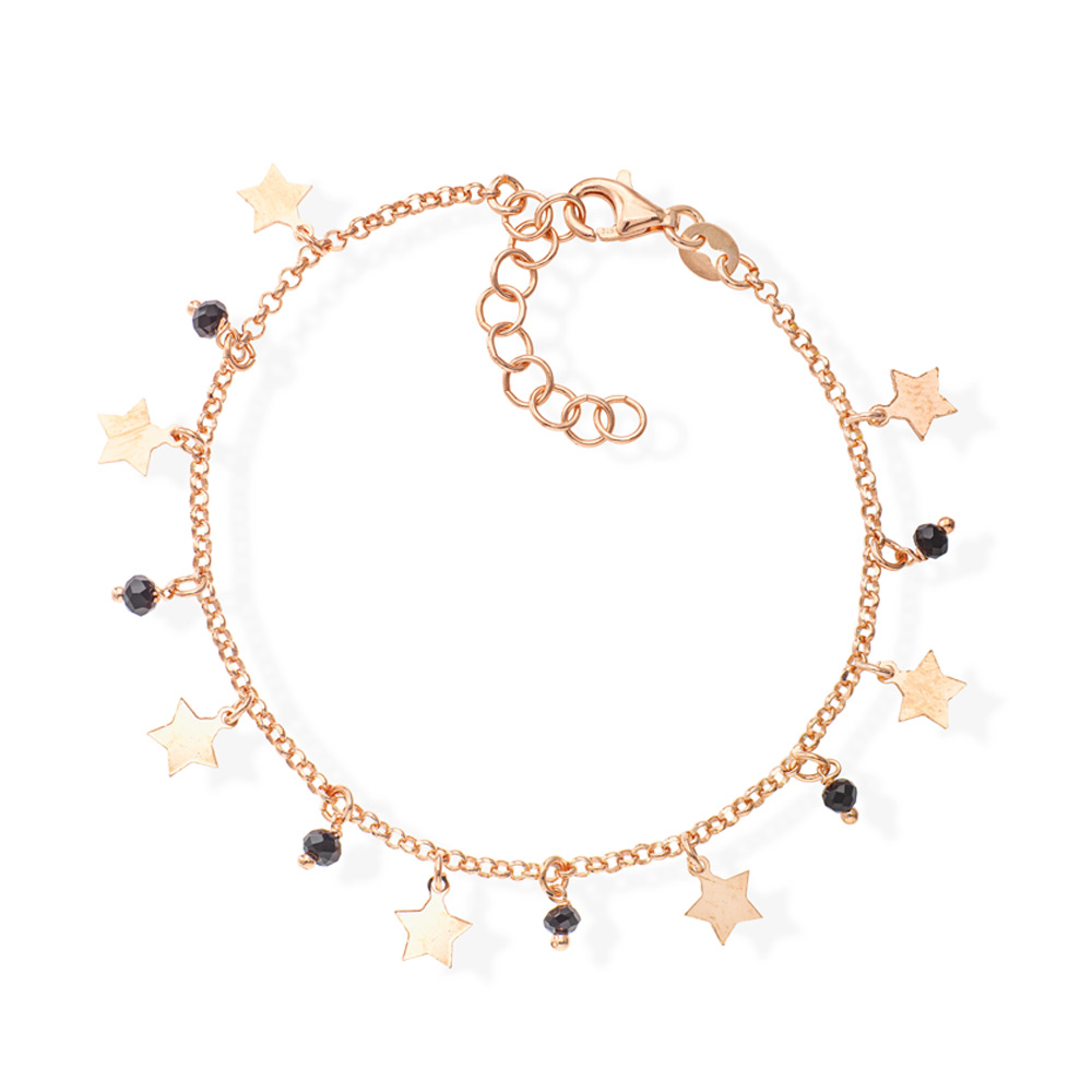 Amen Stelle Bracelet in Rose Gold Plated Silver and Crystals