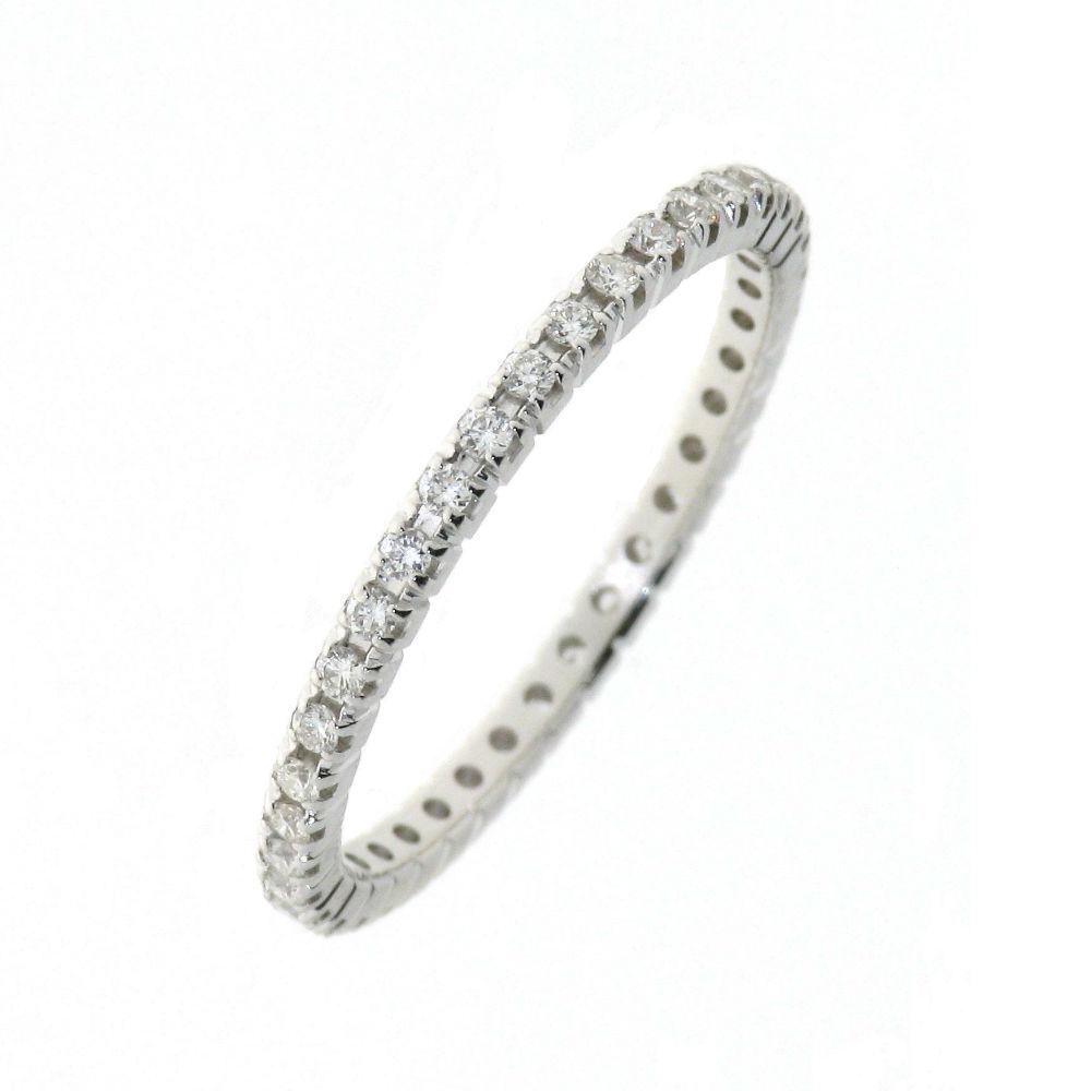 Eternity Ring In White Gold With Diamonds Ct. 0.58 Valenza Jewels