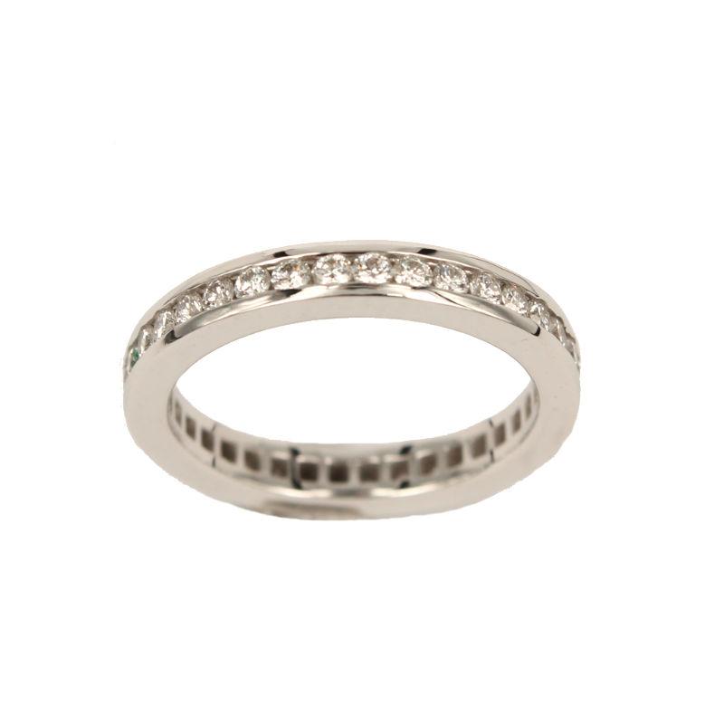 Eternity Ring In White Gold With Diamonds Ct. 0.78 Fabio Ferro